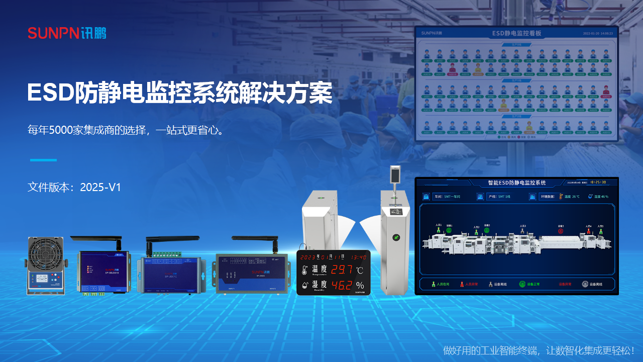 讯鹏智能ESD防静电监控系统解决方案
